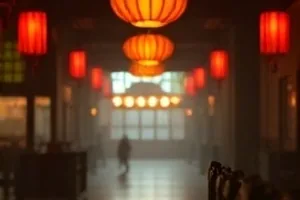 《第七次日落》观测塔窗外的橙红色日轮